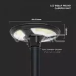 V-TAC VT-5150 LED Соларно Градинско Тяло 7.5W Сензор Дистанционно IP65 4000K