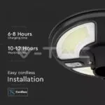 V-TAC VT-5153 LED Соларно Градинско Тяло 10W Сензор Дистанционно IP65 6500K