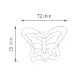 VITO 5200400 Нощна Лампа BUTTERFLY 3xRLED GREEN