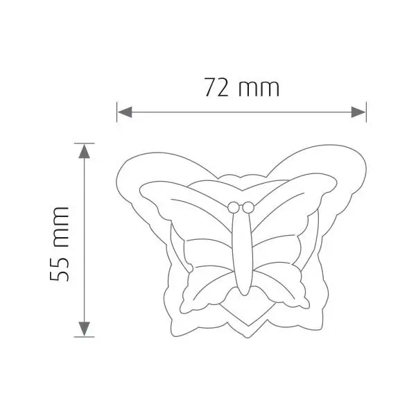 VITO 5200400 Нощна Лампа BUTTERFLY 3xRLED GREEN