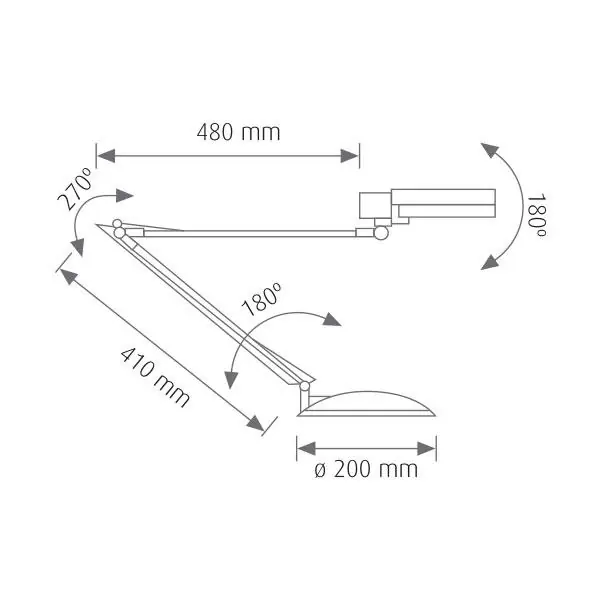 Vito 5300130 FLEX-20 SILVER IP20 20W E27 220V