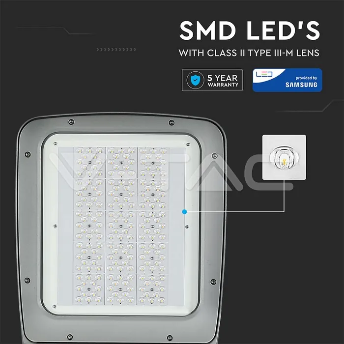 V-TAC VT-543 LED Улична Лампа SAMSUNG Чип 160W 4000K 302Z+ Class II Type 3M Inventonics 0-10V