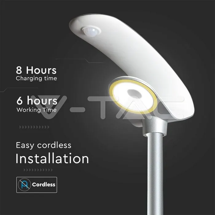 V-TAC VT-5505 LED Соларно Градинско Тяло 20W PIR Сензор Дистанционно 4000К