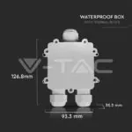 V-TAC VT-5981 Влагозащитена Кутия Бяла 3х8-12мм IP68