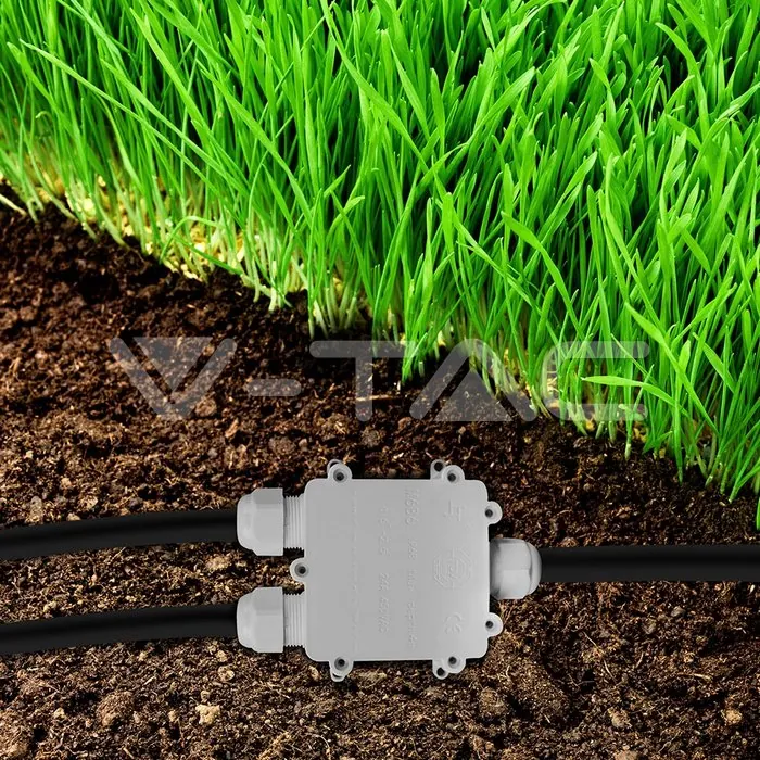 V-TAC VT-5981 Влагозащитена Кутия Бяла 3х8-12мм IP68