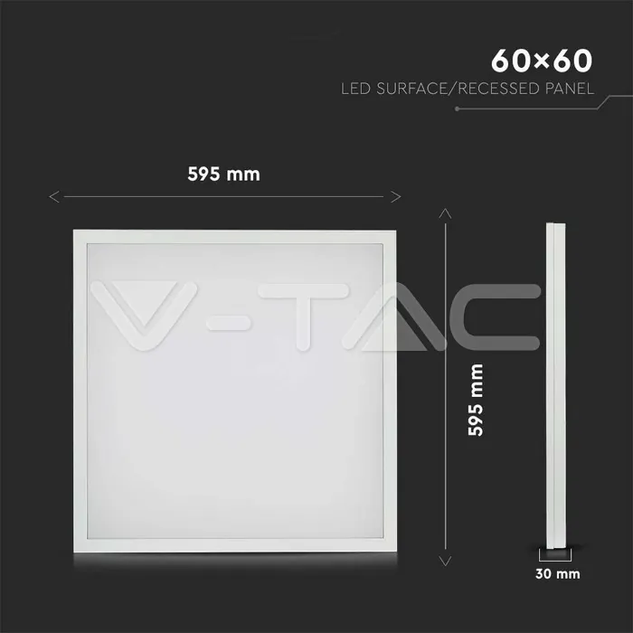V-TAC VT-638011 36W LED Панел Външен Монтаж 600x600 4000k 6бр./СЕТ