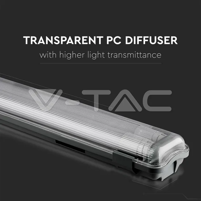 V-TAC VT-6387 LED Водозащитено тяло PC/PC 2x1200мм 36W Неутрална Светлина