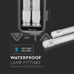 V-TAC VT-6399 LED Водозащитено тяло PC/PC 2x1200мм 36W Бяла Светлина