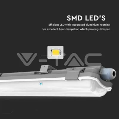 V-TAC VT-6464 LED Водозащитено тяло 60cm 10W 6400K