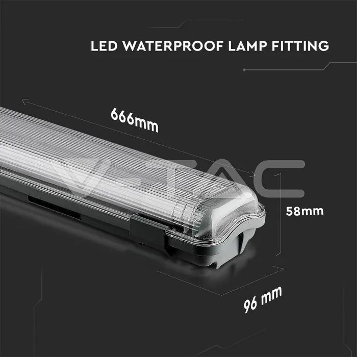V-TAC VT-6465 LED Водозащитено тяло 60cm 2 x 10W 4000K