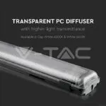 V-TAC VT-6465 LED Водозащитено тяло 60cm 2 x 10W 4000K