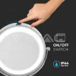 V-TAC VT-6629 3 LED Огледало Настолно 4 x AA Батерии Тяло Никел
