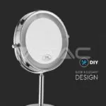 V-TAC VT-6629 3 LED Огледало Настолно 4 x AA Батерии Тяло Никел