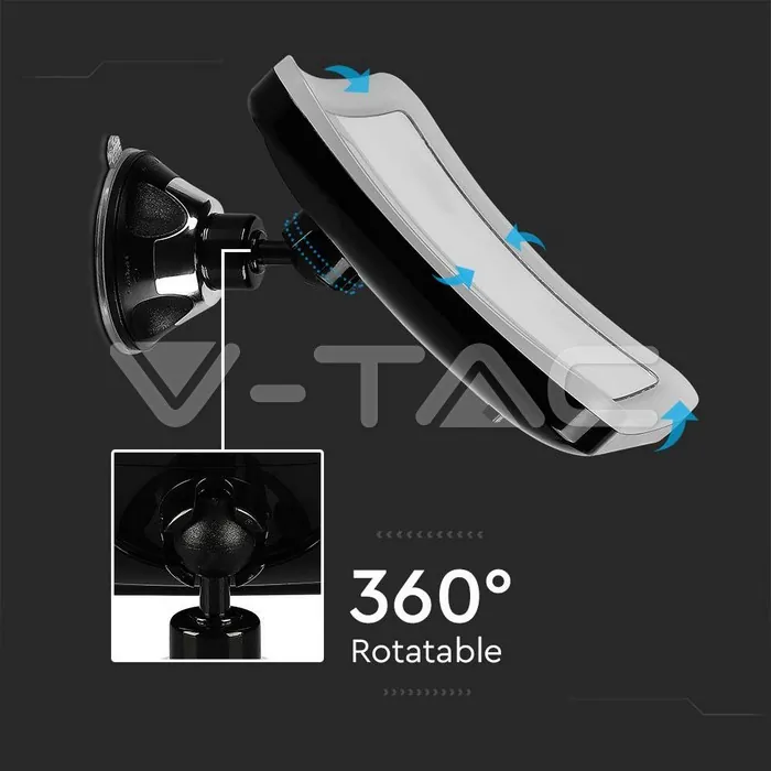 V-TAC VT-6630 3.2 LED Огледало 3 x AA Батерии Черно Тяло