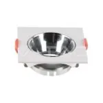 V-TAC VT-6653 GU10 Корпус Квадрат Бяла Рамка с Хром Рефлектор