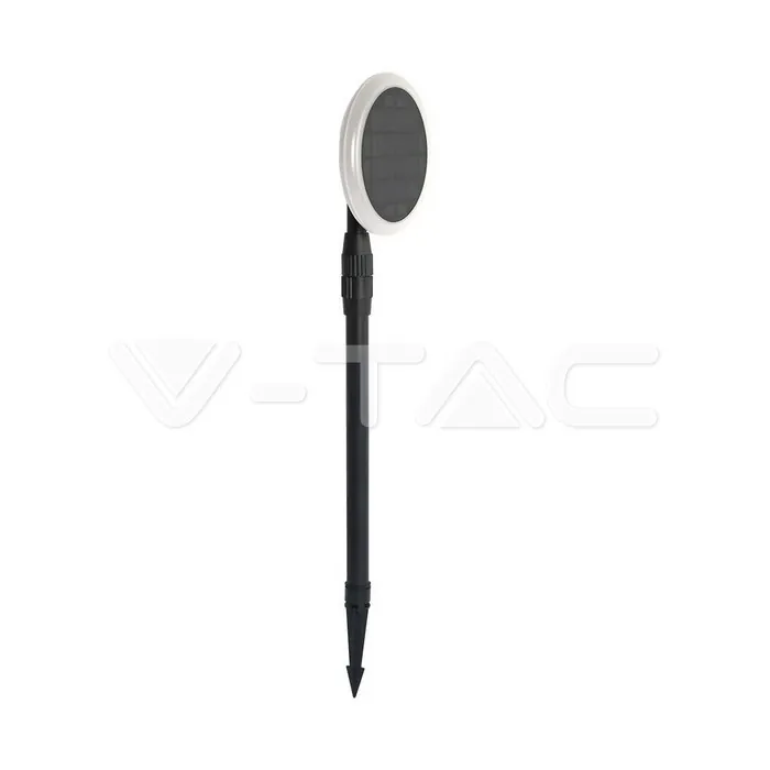 V-TAC VT-6668 3W LED Соларно Градински Тяло Черно Бяло Тяло 3000K 2бр.