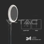 V-TAC VT-6668 3W LED Соларно Градински Тяло Черно Бяло Тяло 3000K 2бр.