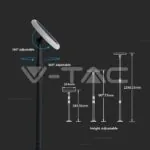 V-TAC VT-6669 8W LED Соларно Градински Тяло Черно Бяло Тяло 4000K