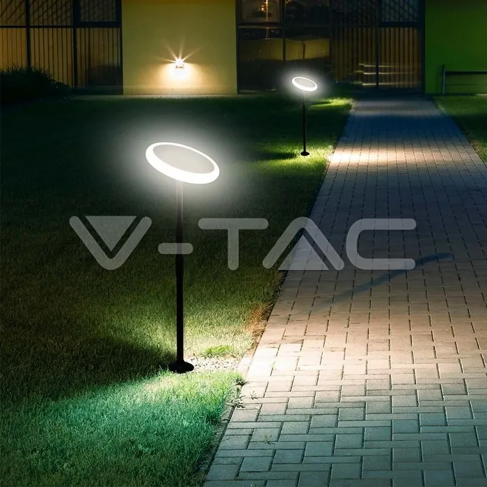 V-TAC VT-6669 8W LED Соларно Градински Тяло Черно Бяло Тяло 4000K