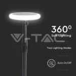 V-TAC VT-6669 8W LED Соларно Градински Тяло Черно Бяло Тяло 4000K