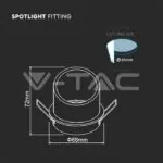 V-TAC VT-6683 GU10 Корпус Кръг Черен