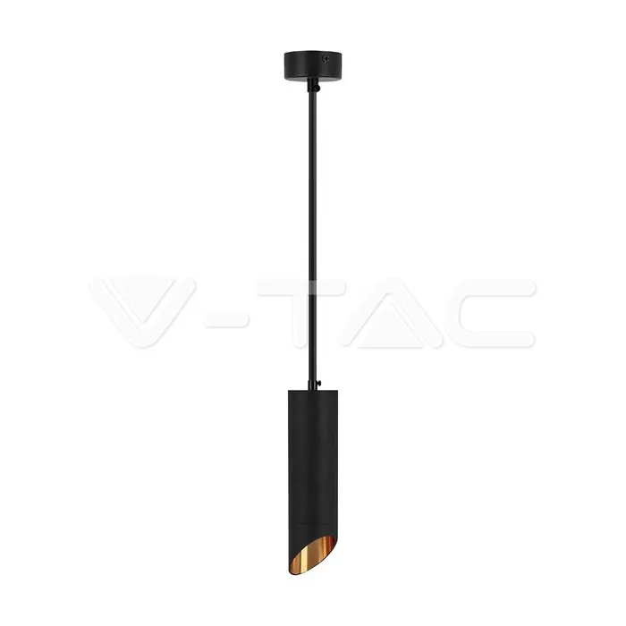 V-TAC VT-6685 1xGU10 Корпус Пендел Черен D:55x300мм