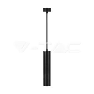 V-TAC VT-6686 1xGU10 Корпус Пендел Черен D:60x300мм