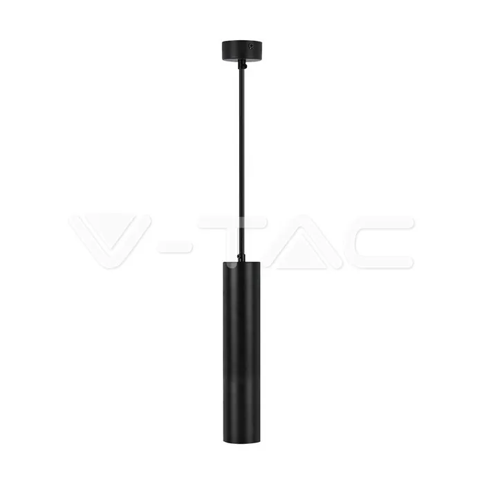 V-TAC VT-6686 1xGU10 Корпус Пендел Черен D:60x300мм