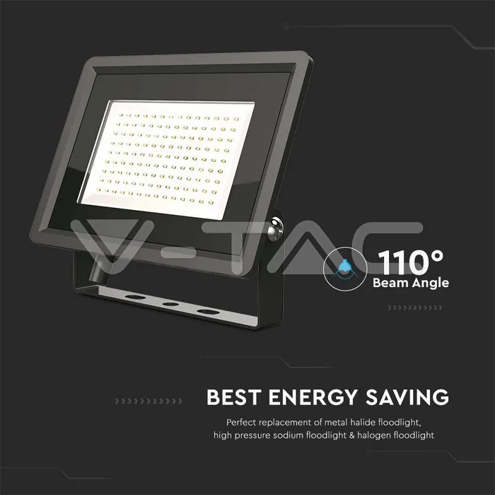 V-TAC VT-6722 100W LED Прожектор Черно Тяло 4000K