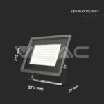 V-TAC VT-6722 100W LED Прожектор Черно Тяло 4000K