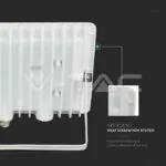 V-TAC VT-6724 100W LED Прожектор Бяло Тяло 3000K