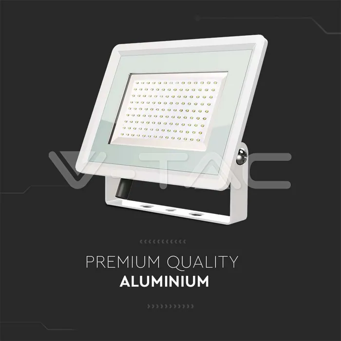 V-TAC VT-6724 100W LED Прожектор Бяло Тяло 3000K