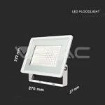 V-TAC VT-6724 100W LED Прожектор Бяло Тяло 3000K