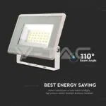 V-TAC VT-6742 20W LED Прожектор Бяло Тяло 6400K