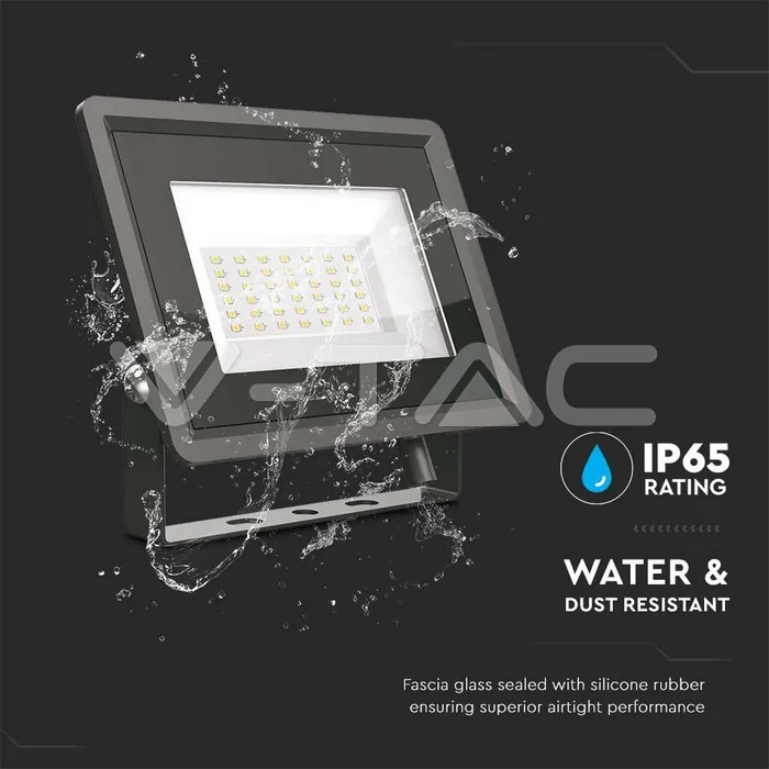 V-TAC VT-6743 30W LED Прожектор Черно Тяло 3000K