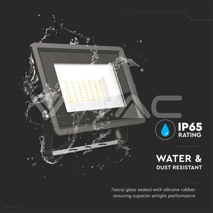 V-TAC VT-6751 50W LED Прожектор Черно Тяло 6500K