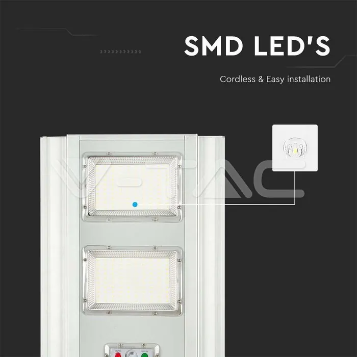 V-TAC VT-6755 33W LED Улична Лампа Соларна 4000К