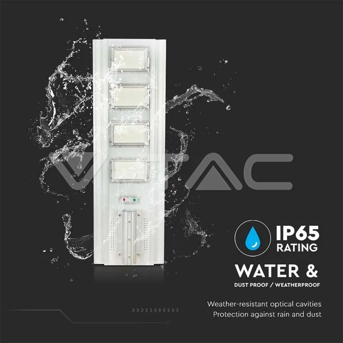 V-TAC VT-6760 50W Улична Лампа Соларна 6400К
