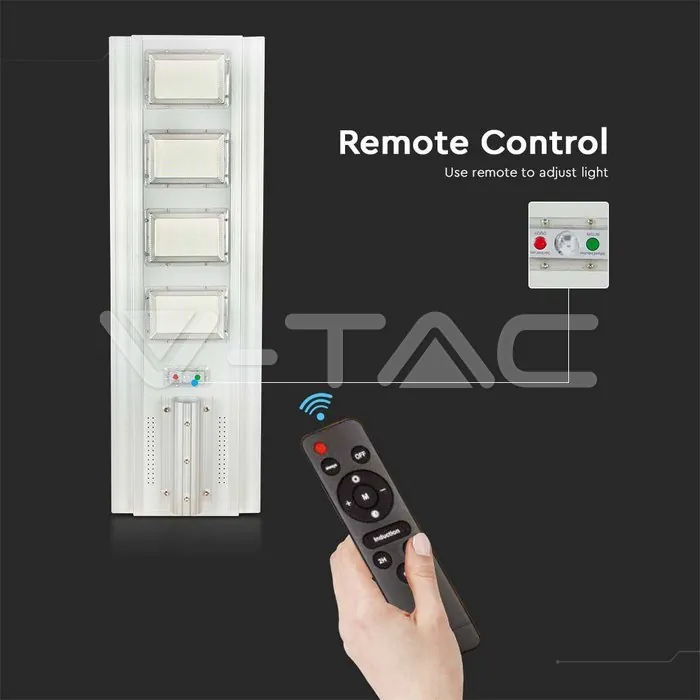 V-TAC VT-6760 50W Улична Лампа Соларна 6400К