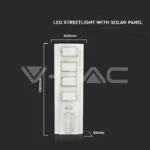 V-TAC VT-6760 50W Улична Лампа Соларна 6400К
