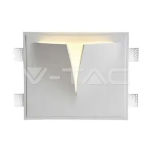 V-TAC VT-6769 GU10 Гипсова Отливка Стенна G9 Бяла