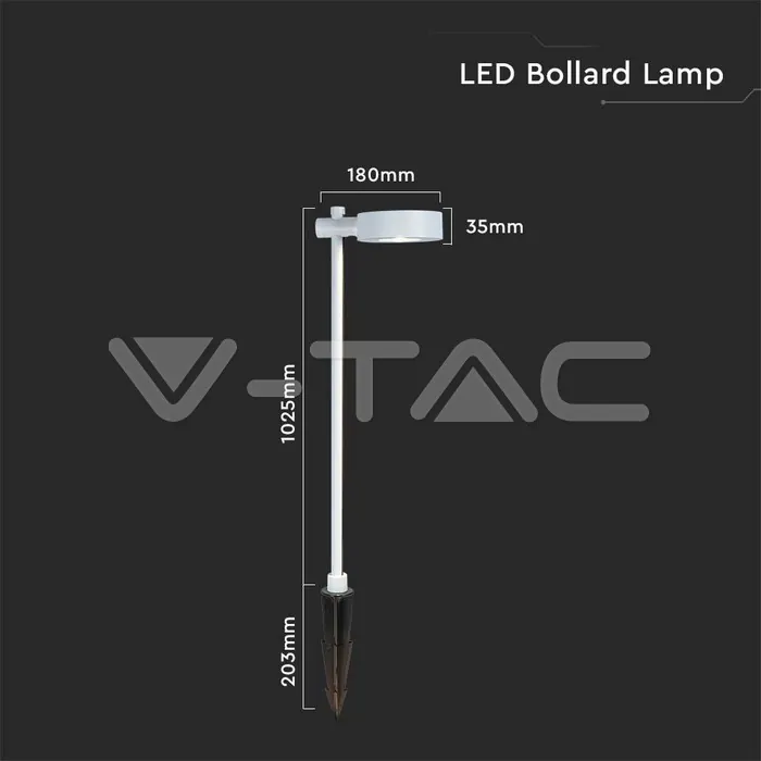 V-TAC VT-6837 6W Назаемна Лампа Бяла 4000K IP54