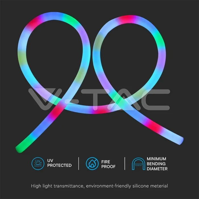 V-TAC VT-6876 24W Neon Flex Magic RGB 5m + Контролер