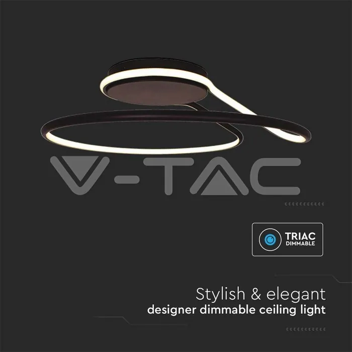 V-TAC VT-6923 LED Осветител 54W Димиращ Черен 4000K Кръг