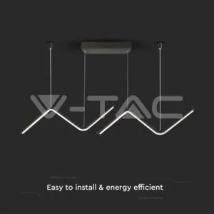 V-TAC VT-6937 LED Осветител 12W Извивки Черен 4000K