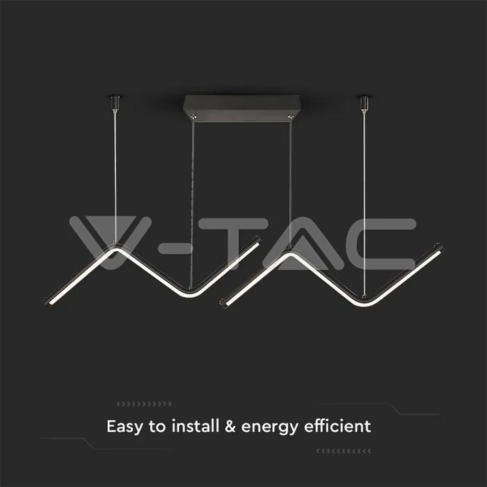 V-TAC VT-6937 LED Осветител 12W Извивки Черен 4000K