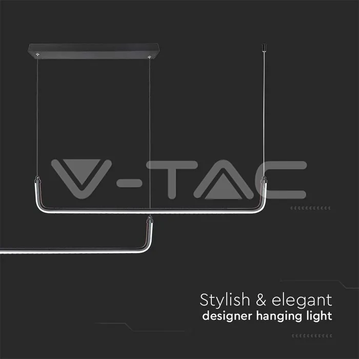 V-TAC VT-6941 LED Осветител 24W 4000K Черен Кръг