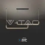 V-TAC VT-6941 LED Осветител 24W 4000K Черен Кръг