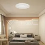 V-TAC VT-6987 LED Осветител 18W Кръг за Таван Бяла Рамка 4000K Димиращ