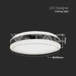 V-TAC VT-6988 LED Осветител 24W Кръг за Таван Черна Рамка 4000K